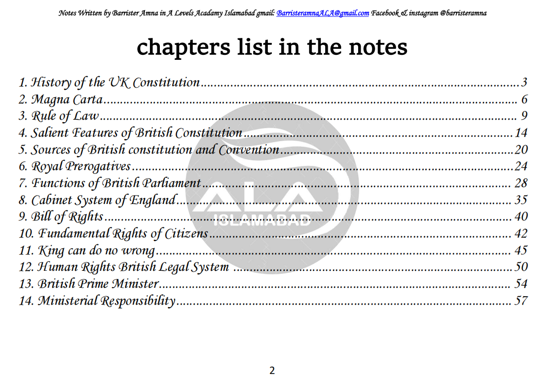 UK CONSTITUTION
