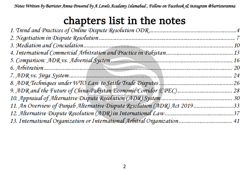 Alternative Dispute Resolution (ADR) Part 2 Annual 5 Years