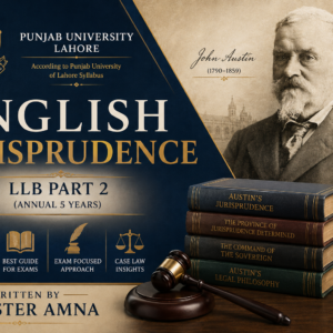 English Jurisprudence LLB Part 2 (Annual 5 years)