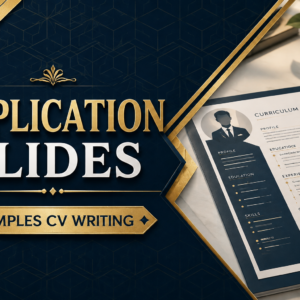 Application Slides with pattern, samples CV writing