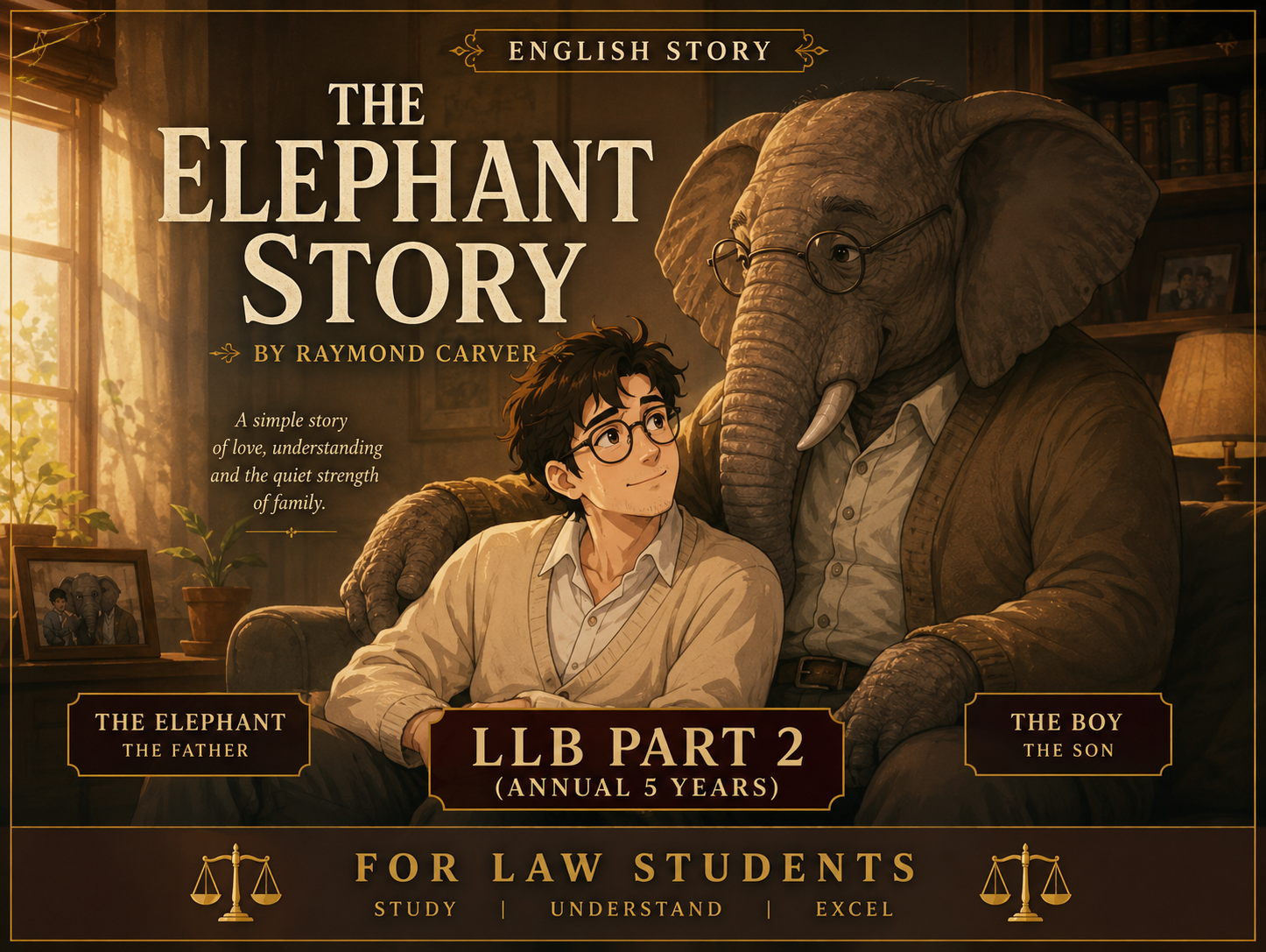 The Elephant Story by Raymond Carver (English Story) LLB Part 2 (Annual 5 years)