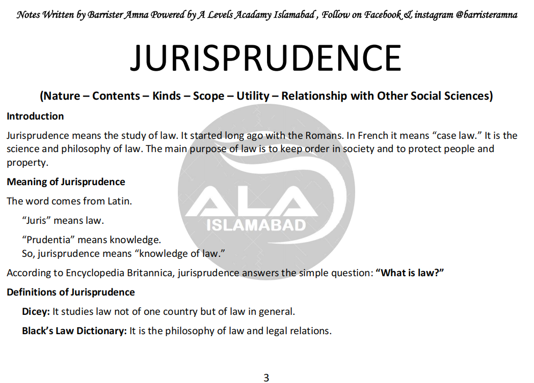 English Jurisprudence LLB Part 2 (Annual 5 years)